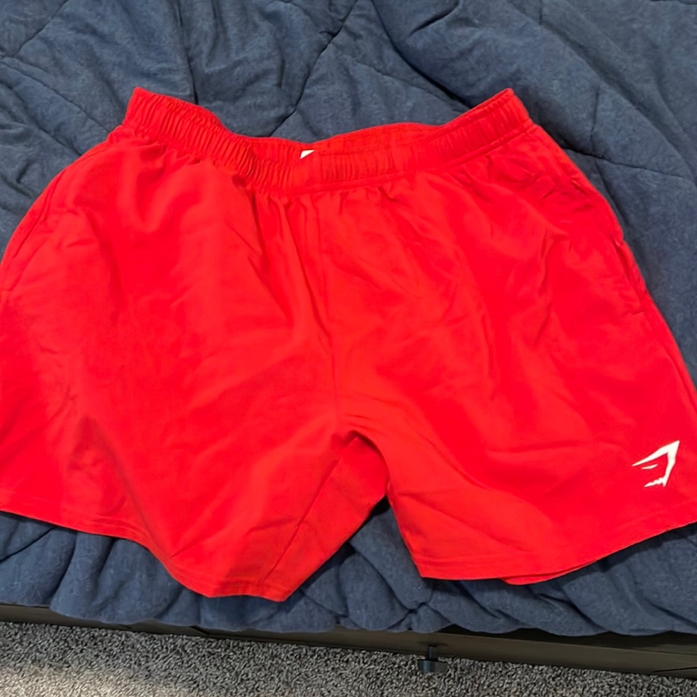 Red gymshark shorts